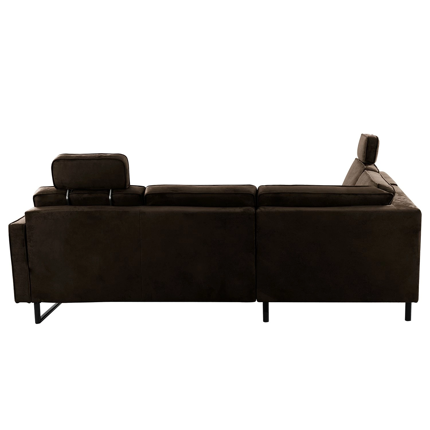 Canapé d’angle Godow I - Microfibre Flavie: Marron foncé - Méridienne longue à gauche (vue de face) 7 Canapé d’angle Godow I - Microfibre Flavie: Marron foncé - Méridienne longue à gauche (vue de face) – Image 5