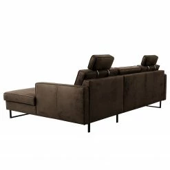 Loftscape Canapé d’angle Godow II - Microfibre Flavie: Marron foncé - Méridienne courte à droite (vue de face) -loftscape Boutique 1000317135 220120 11555901200 DETAILS P000000001000317135