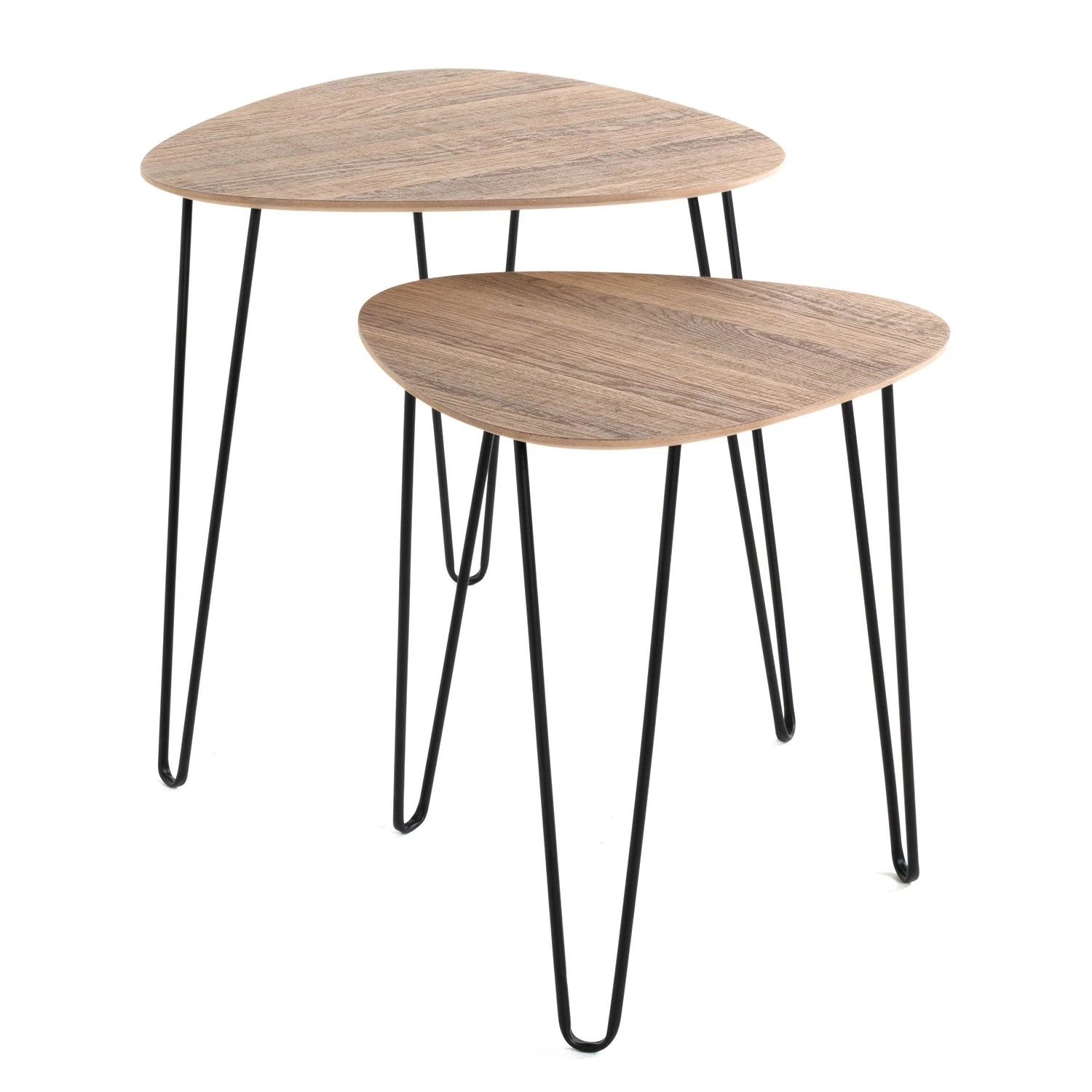 Red Living Bout de canapé Booragoon II - Métal - Imitation chêne / Noir 5 Red Living Bout de canapé Booragoon II - Métal - Imitation chêne / Noir – Image 3