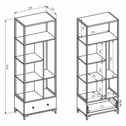 Loftscape Étagères de bureau Shiny - Vert foncé 11 Loftscape Étagères de bureau Shiny - Vert foncé -loftscape Boutique 1000325216 220113 153107000527 SKETCH DETAILS P000000001000325216 sketch