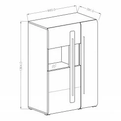 Loftscape Ensemble meubles TV Tyfta I (4 éléments) - Imitation chêne Grandson -loftscape Boutique 1000327457 220125 13413500502 SKETCH DETAILS P000000001000327457 sketch