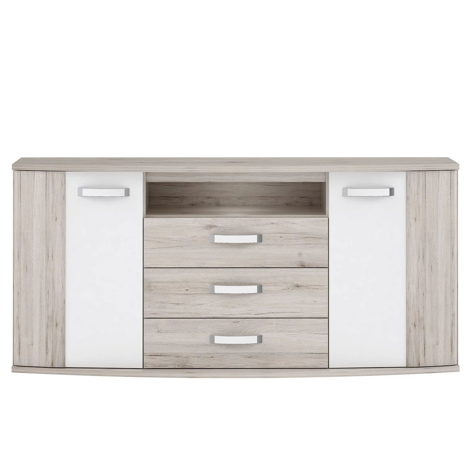 Loftscape Buffet Rubik - Imitation chêne de sable / Blanc brillant 6 Loftscape Buffet Rubik - Imitation chêne de sable / Blanc brillant – Image 4