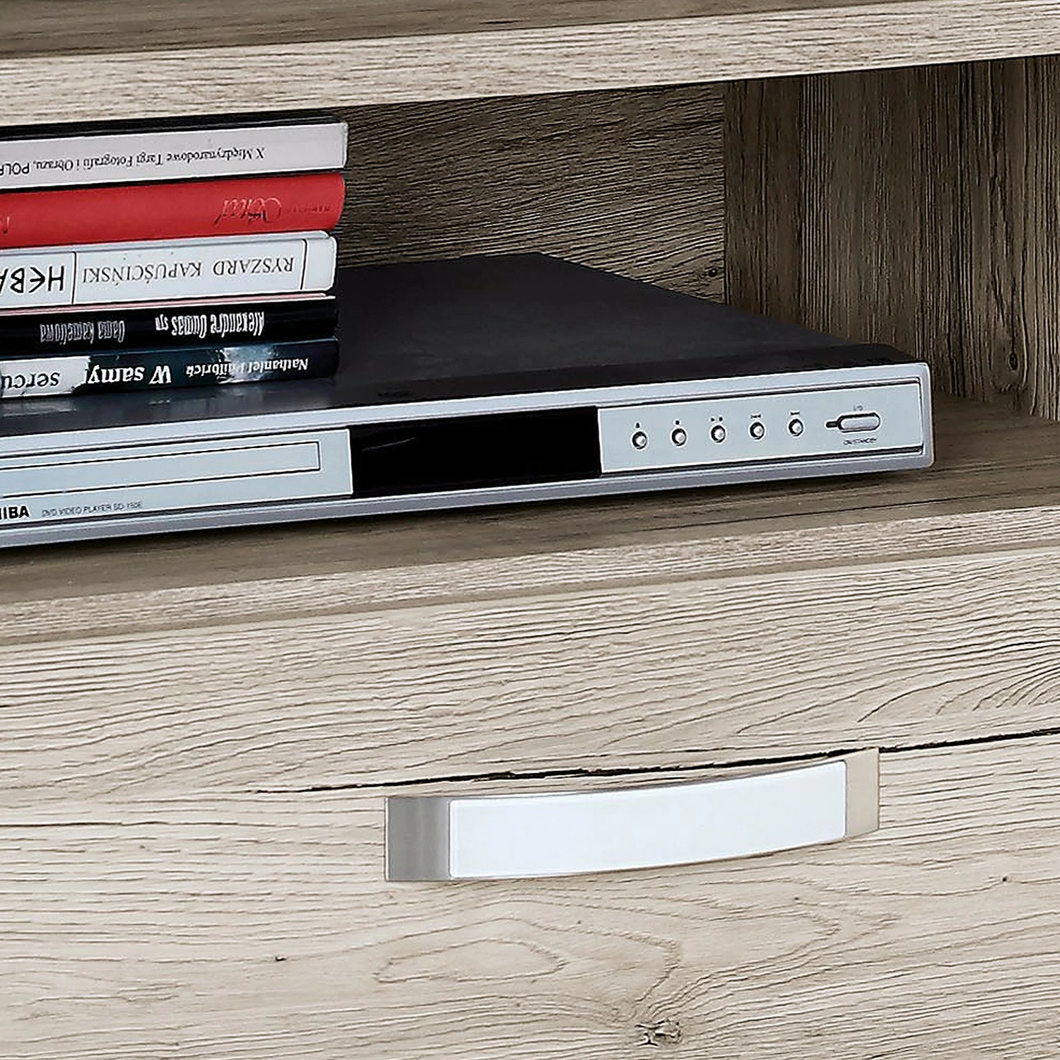 Loftscape Buffet Rubik - Imitation chêne de sable / Blanc brillant 7 Loftscape Buffet Rubik - Imitation chêne de sable / Blanc brillant – Image 5