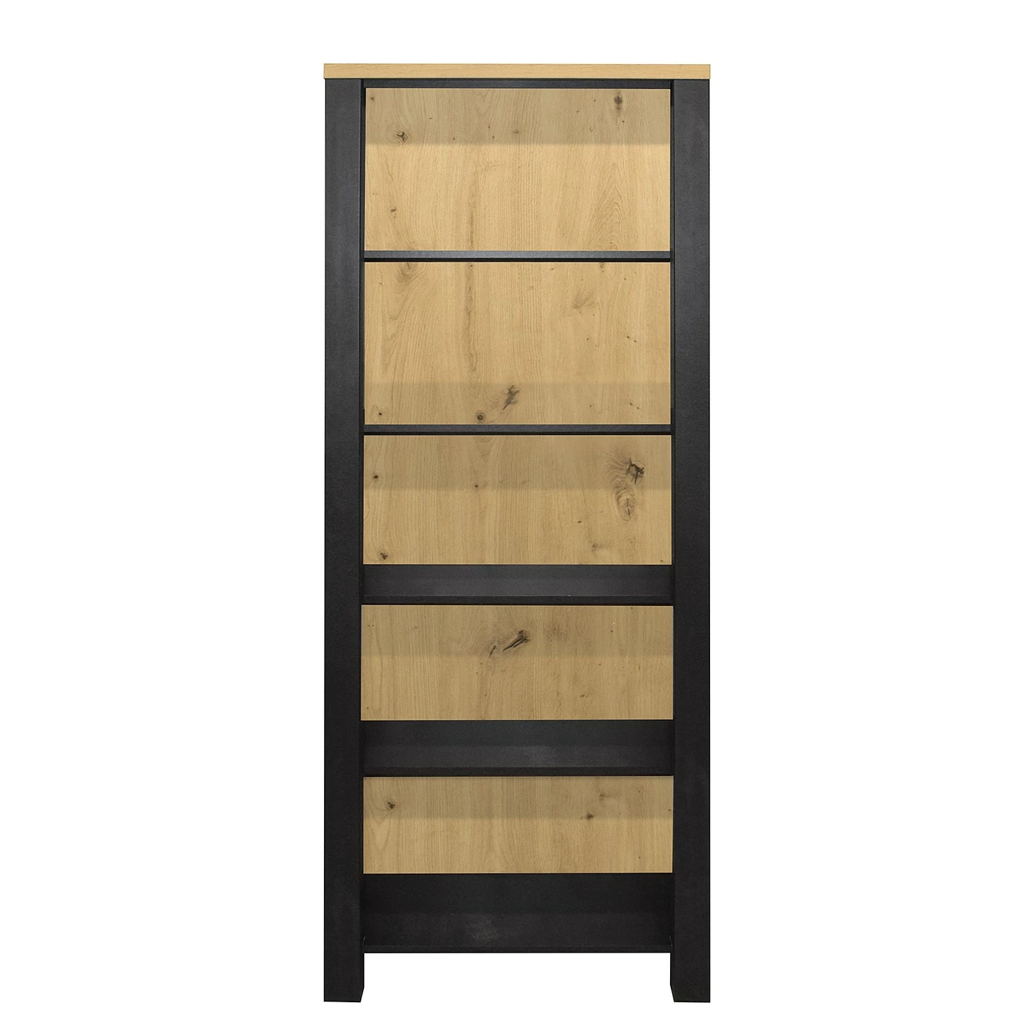 Red Living Étagère Zagora - Imitation chêne à nœuds / Noir 5 Red Living Étagère Zagora - Imitation chêne à nœuds / Noir – Image 3