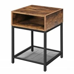 Red Living Bout de canapé Bettyhill III - Métal - Marron / Noir