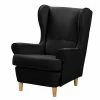 Norrwood Fauteuil bergère Ranu II - Microfibre Jada: Noir 2 Norrwood Fauteuil bergère Ranu II - Microfibre Jada: Noir -loftscape Boutique 1000329985 220304 010 IMAGE P000000001000329985