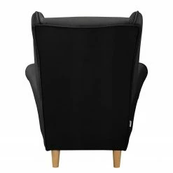 Norrwood Fauteuil bergère Ranu II - Microfibre Jada: Noir -loftscape Boutique 1000329985 220304 050 DETAILS P000000001000329985