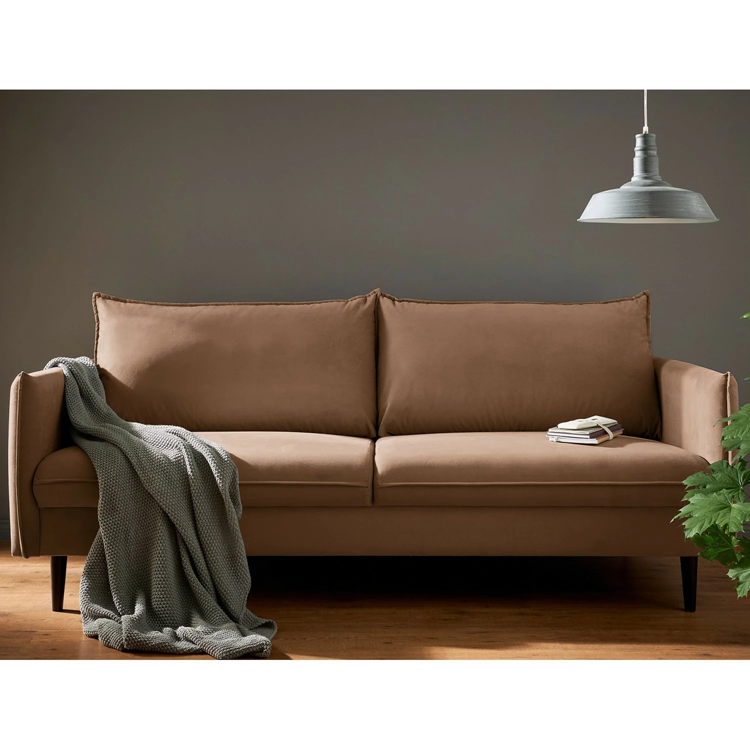 Norrwood Canapé Palawan (3 places) - Microfibre Jada: Marron foncé 4 Norrwood Canapé Palawan (3 places) - Microfibre Jada: Marron foncé – Image 2