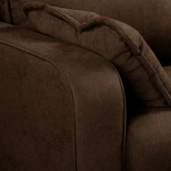 Norrwood Canapé d’angle Nante - Microfibre Enza: Chocolat - Méridienne longue à droite (vue de face) -loftscape Boutique 1000330144 220304 062 DETAILS P000000001000330144