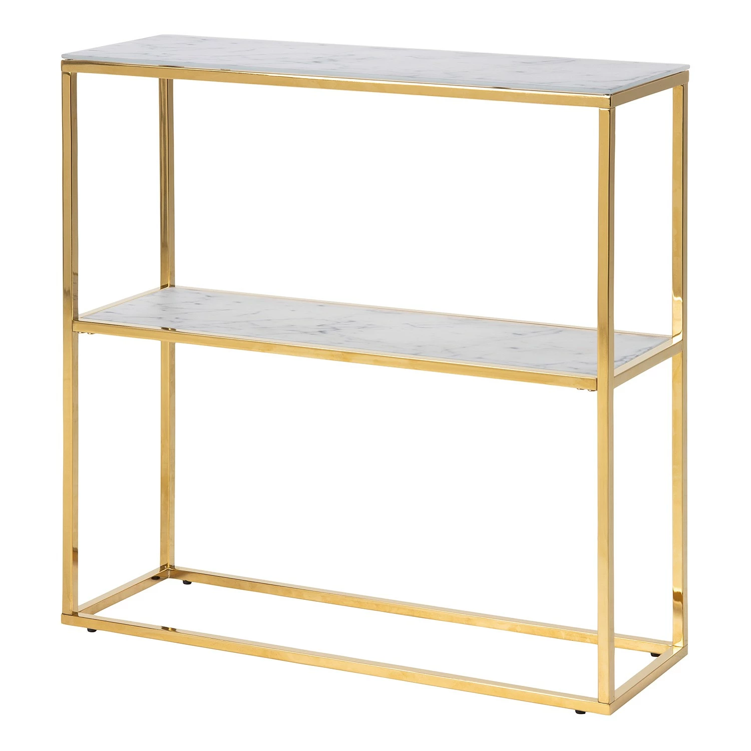 Fredriks Console Katori I - Verre / Métal - Imitation marbre blanc / Doré 3 Fredriks Console Katori I - Verre / Métal - Imitation marbre blanc / Doré