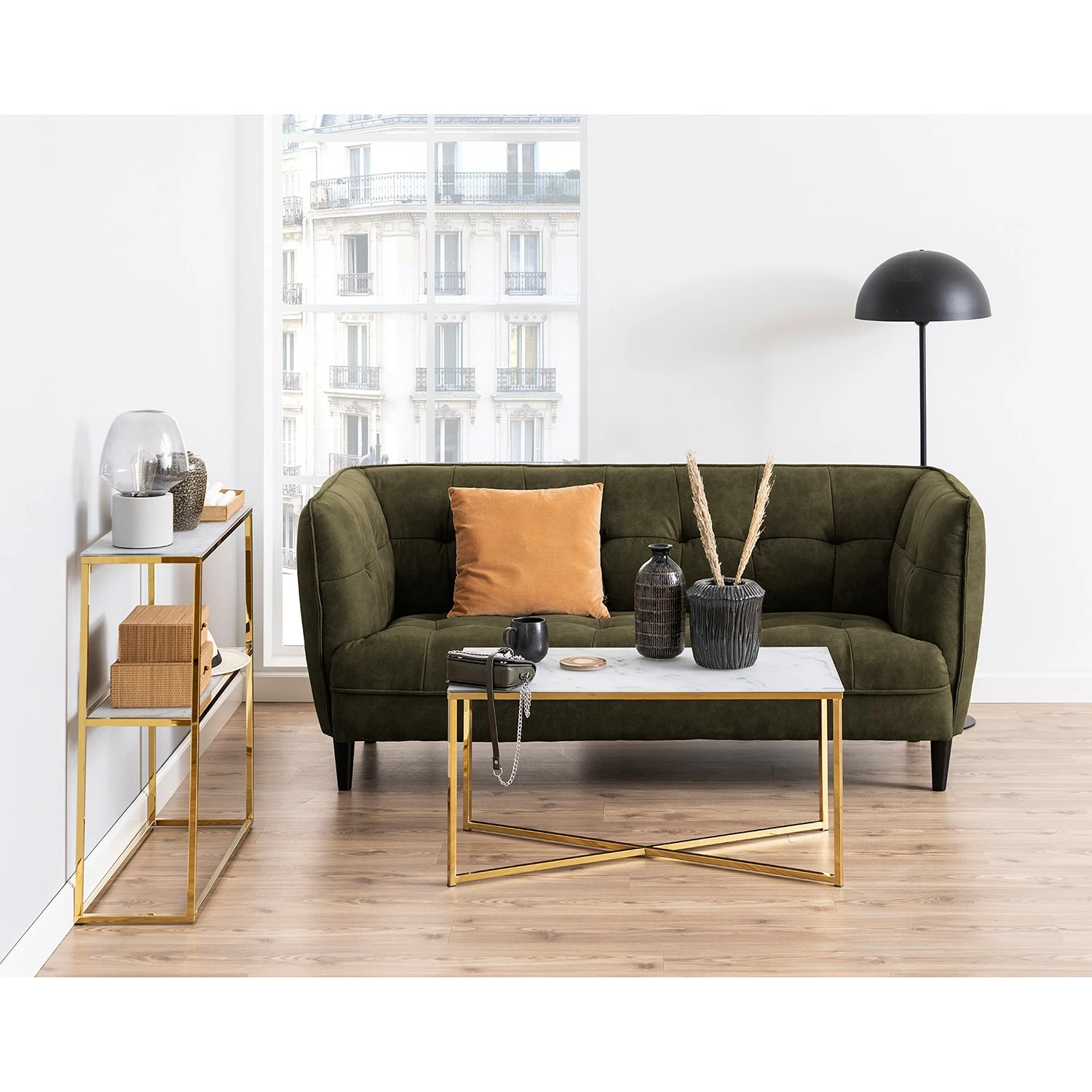 Fredriks Console Katori I - Verre / Métal - Imitation marbre blanc / Doré 10 Fredriks Console Katori I - Verre / Métal - Imitation marbre blanc / Doré – Image 8