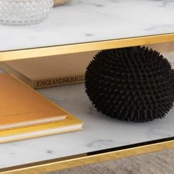 Fredriks Table basse Katori VII - Verre / Métal - Imitation marbre blanc / Doré -loftscape Boutique 1000330561 220208 14502200048 DETAILS P000000001000330561