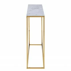 Fredriks Console Katori II - Verre / Métal - Imitation marbre blanc / Doré -loftscape Boutique 1000330563 220208 14502600040 DETAILS P000000001000330563
