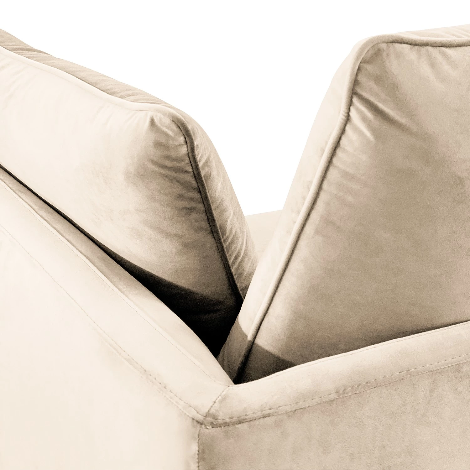 Norrwood Canapé Gobabis (1,5 place) - Velours Ravi: Créme 10 Norrwood Canapé Gobabis (1,5 place) - Velours Ravi: Créme – Image 8