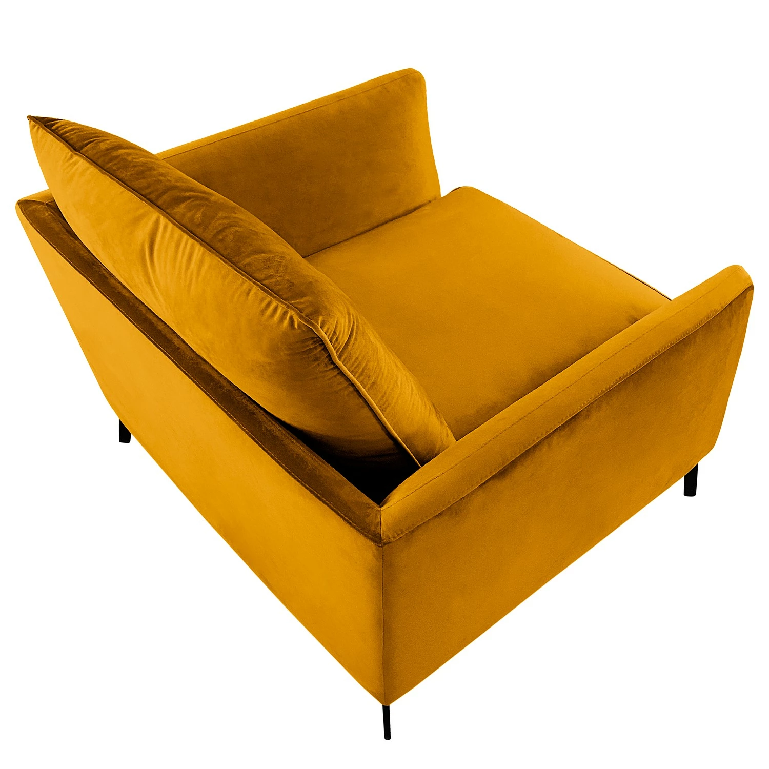 Norrwood Fauteuil Gobabis - Velours Ravi: Jaune moutarde 8 Norrwood Fauteuil Gobabis - Velours Ravi: Jaune moutarde – Image 6