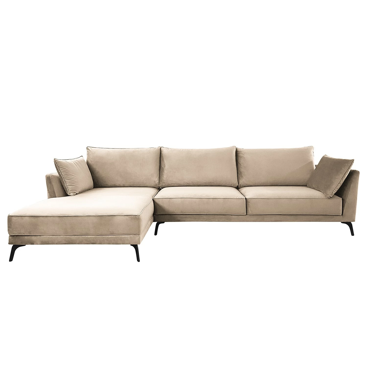 Norrwood Canapé d’angle Gobabis - Velours Ravi: Créme - Méridienne courte à gauche (vue de face) 4 Norrwood Canapé d’angle Gobabis - Velours Ravi: Créme - Méridienne courte à gauche (vue de face) – Image 2