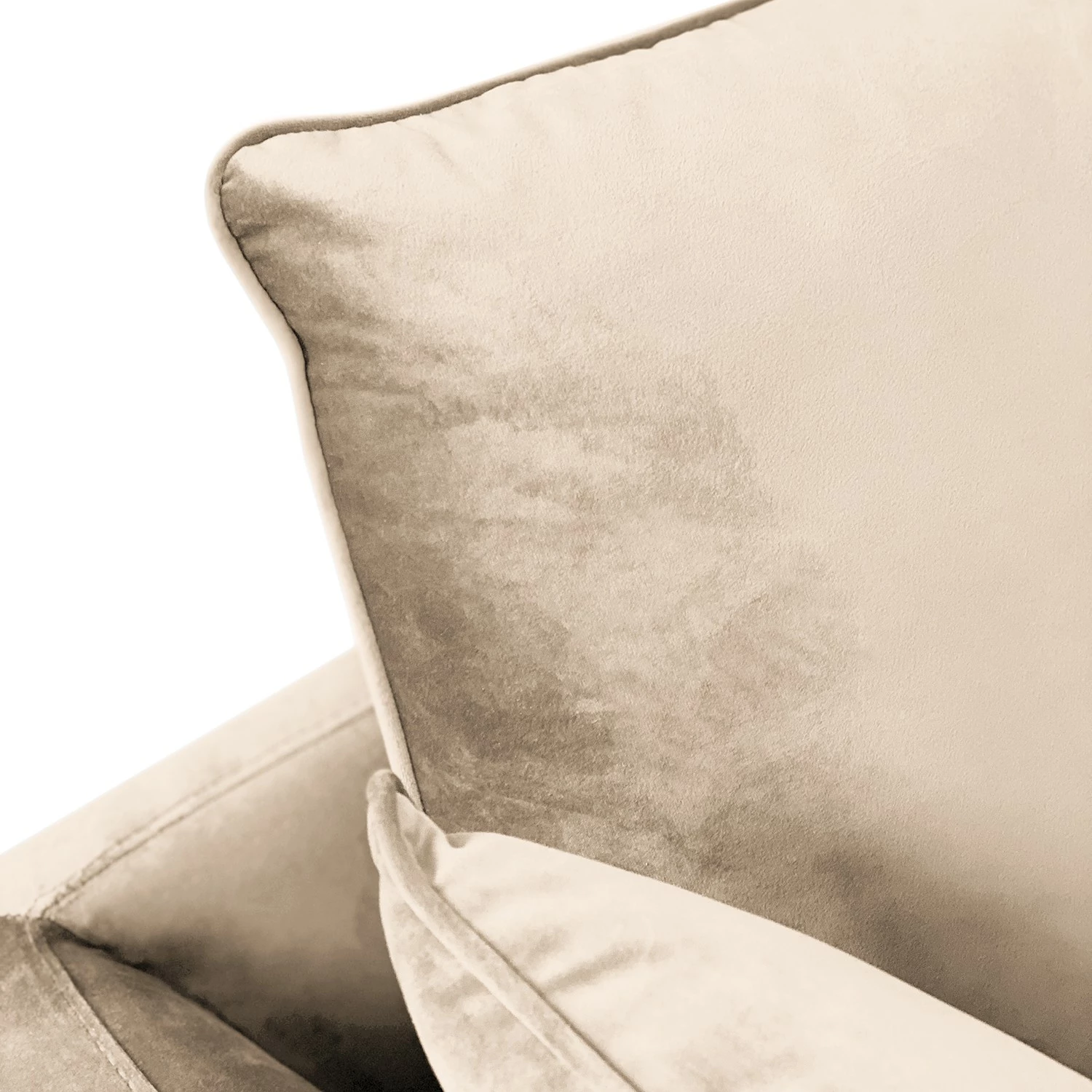 Norrwood Canapé d’angle Gobabis - Velours Ravi: Créme - Méridienne courte à gauche (vue de face) 10 Norrwood Canapé d’angle Gobabis - Velours Ravi: Créme - Méridienne courte à gauche (vue de face) – Image 8