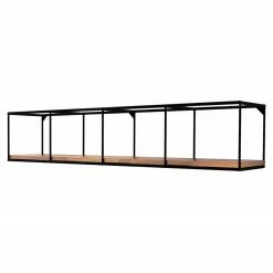 Red Living Étagère murale Michalin - Pin massif / Métal - Pin / Noir