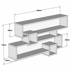 Loftscape Étagère murale Kobra - Blanc -loftscape Boutique 1000333624 220302 500 SKETCH DETAILS P000000001000333624 sketch