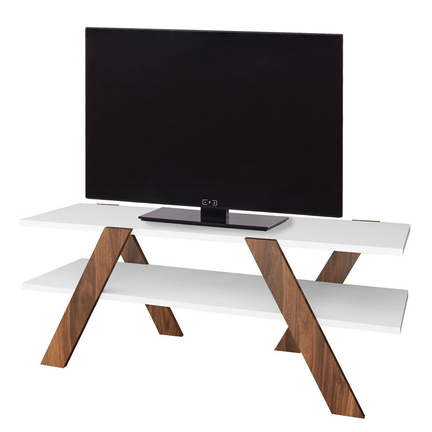 Loftscape Banc TV Soroma - Blanc / Imitation noyer 3 Loftscape Banc TV Soroma - Blanc / Imitation noyer