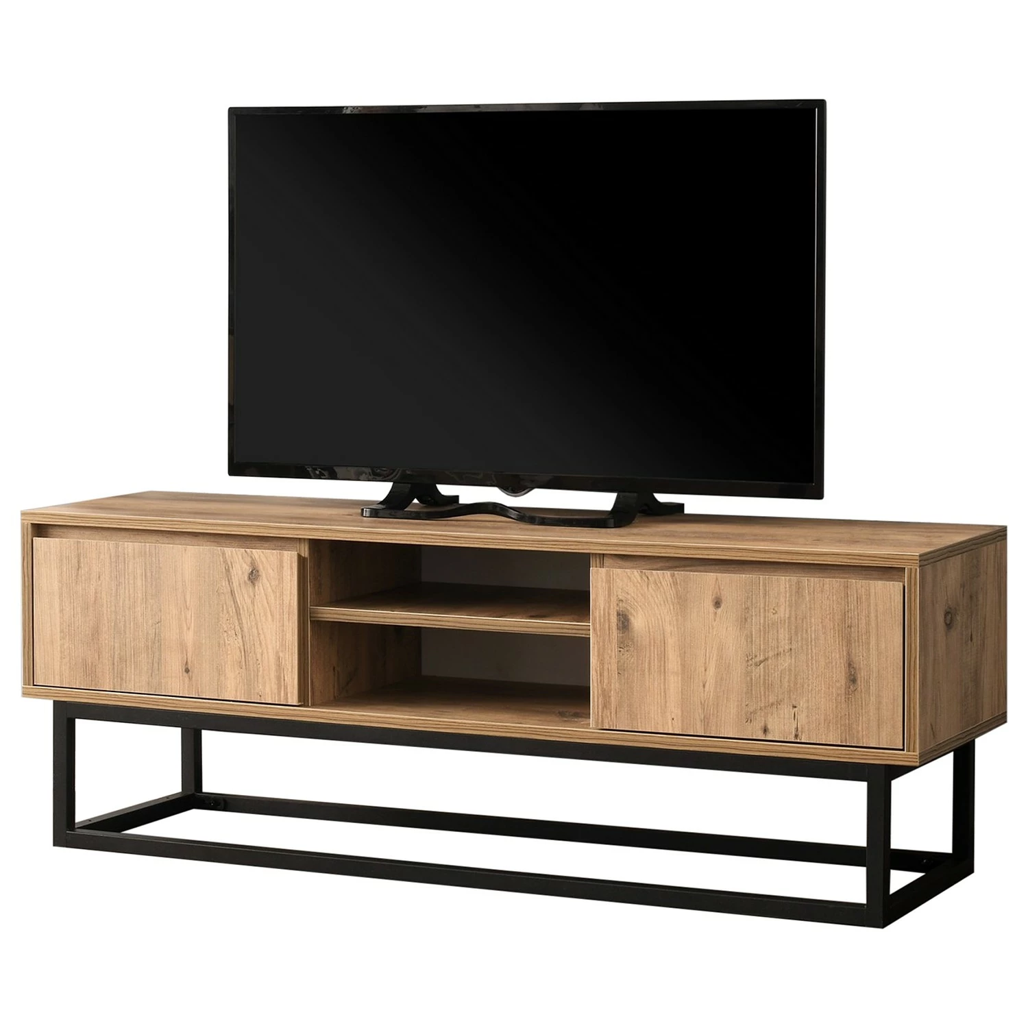 Red Living Meuble TV Boddington II - Imitation pin / Noir 3 Red Living Meuble TV Boddington II - Imitation pin / Noir