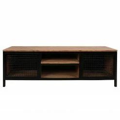 Red Living Meuble TV Zons - Métal - Imitation chêne / Noir -loftscape Boutique 1000333650 220302 031 DETAILS P000000001000333650