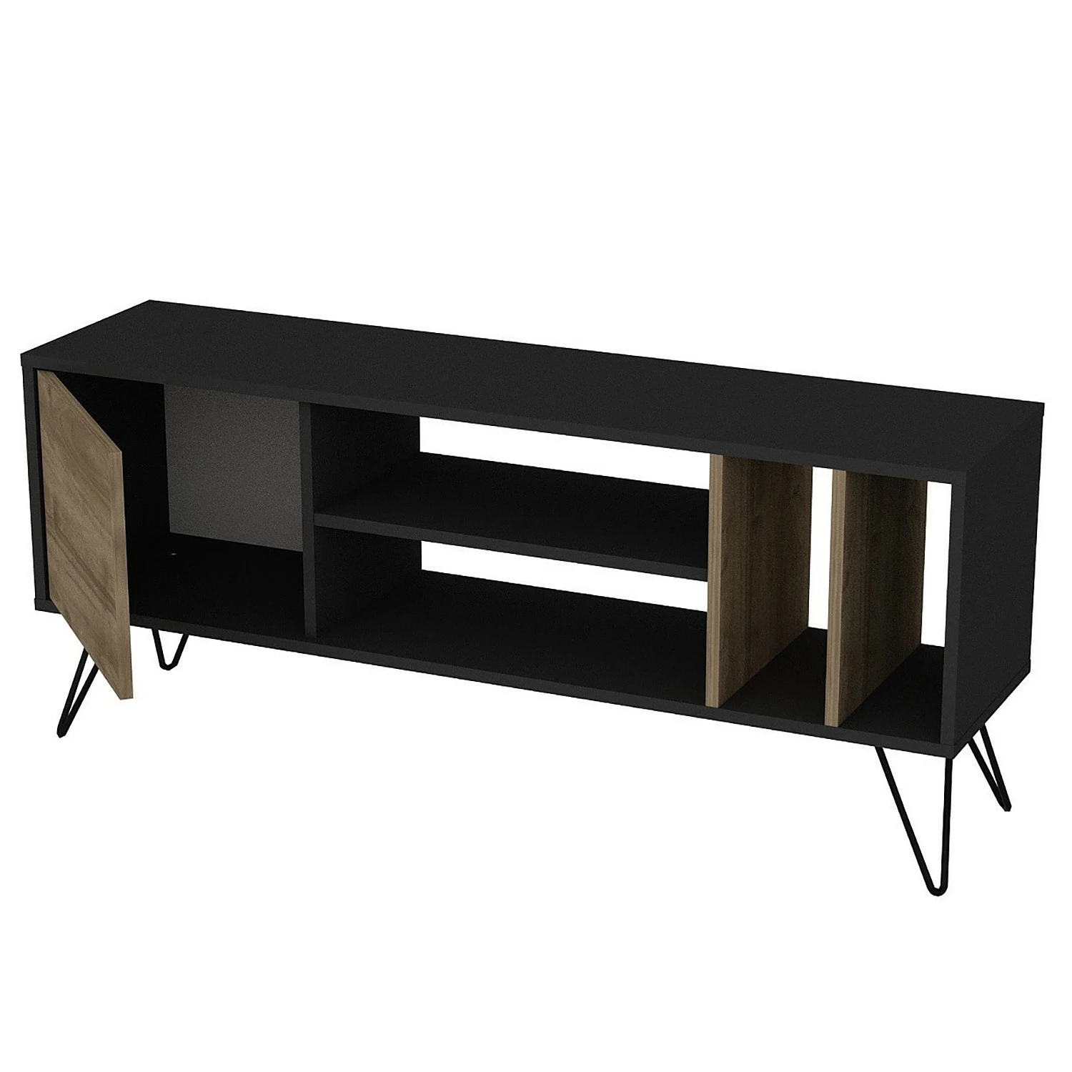 Red Living Meuble TV Vidago I - Imitation noyer / Anthracite 6 Red Living Meuble TV Vidago I - Imitation noyer / Anthracite – Image 4