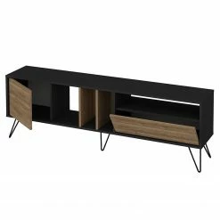 Red Living Meuble TV Vidago II - Imitation noyer / Anthracite -loftscape Boutique 1000333656 220302 031 DETAILS P000000001000333656