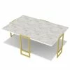 Loftscape Table basse Pisek - Imitation marbre blanc / Doré -loftscape Boutique 1000333657 220302 010 IMAGE P000000001000333657