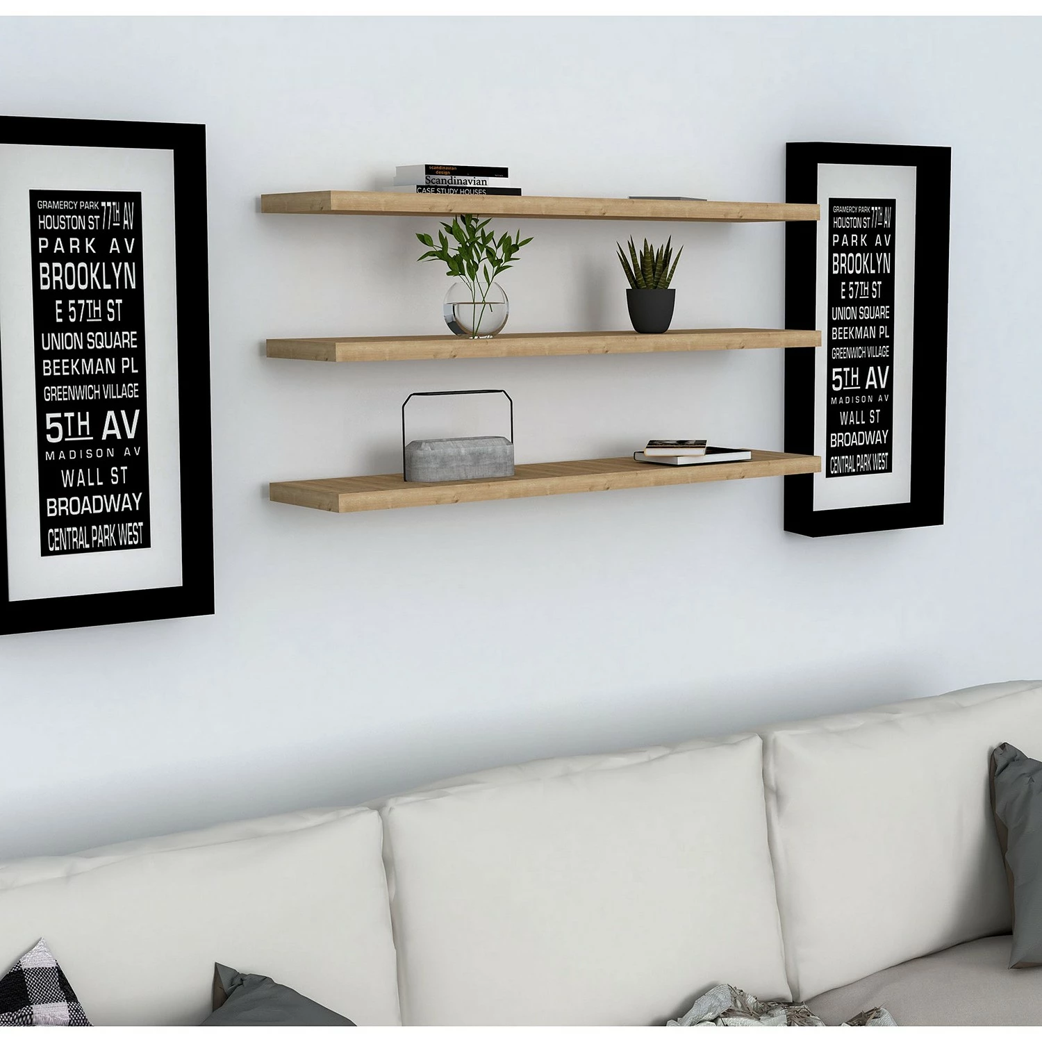 Loftscape Étagère murale Breeze Düne - Imitation chêne 4 Loftscape Étagère murale Breeze Düne - Imitation chêne – Image 2