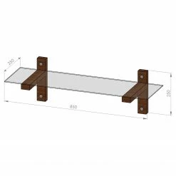 Loftscape Étagère murale Rodgau - Verre / Pin massif -loftscape Boutique 1000333662 220302 500 SKETCH DETAILS P000000001000333662 sketch