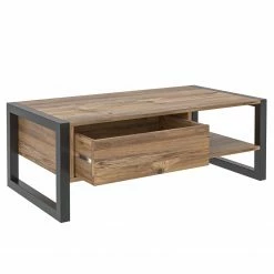 Red Living Table basse Haloba - Métal - Imitation chêne / Noir -loftscape Boutique 1000333665 220302 031 DETAILS P000000001000333665