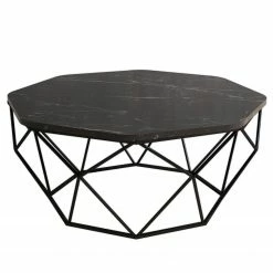 Loftscape Table basse Comtash - Imitation marbre noir