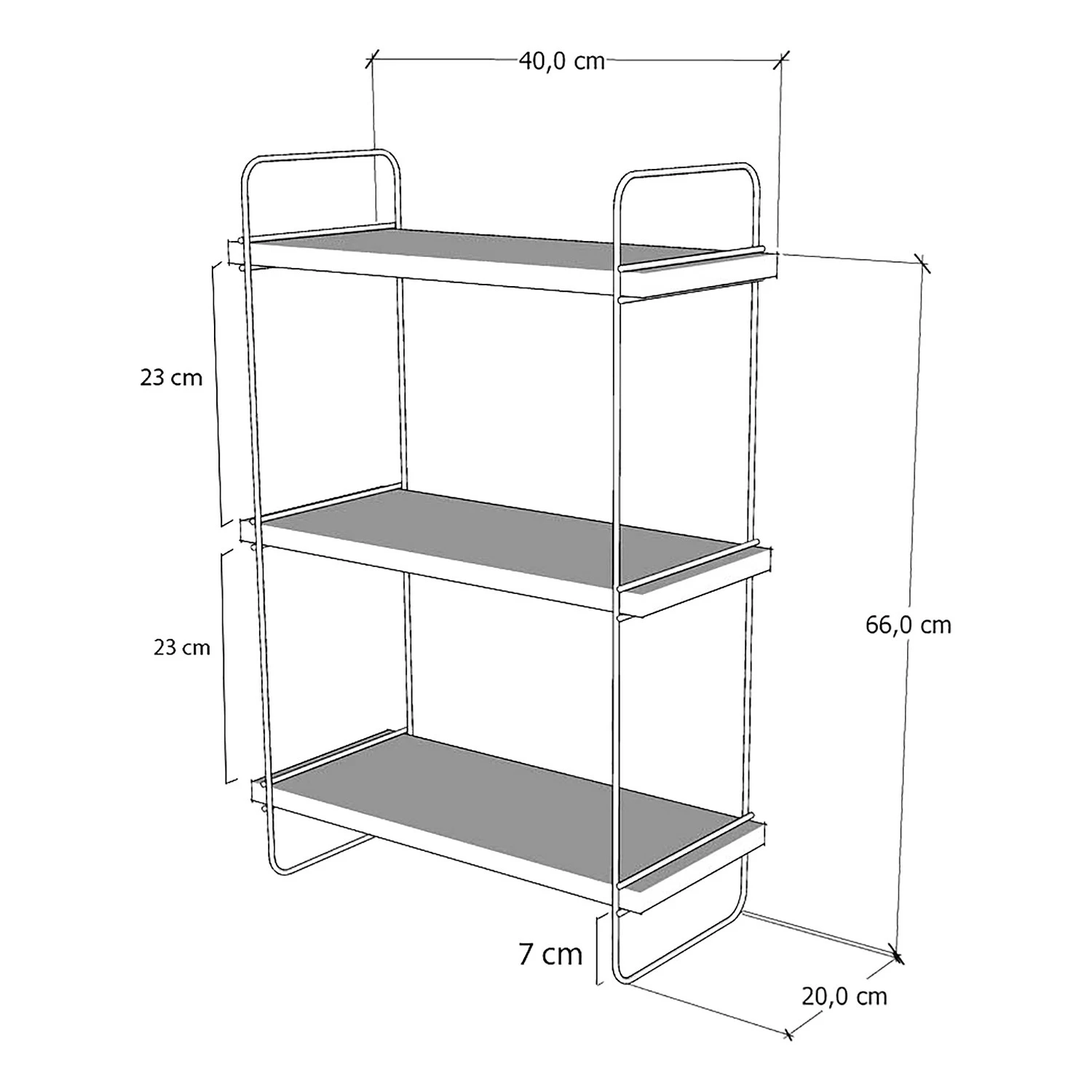 Red Living Étagère murale Papasan - Métal - Imitation chêne / Noir 8 Red Living Étagère murale Papasan - Métal - Imitation chêne / Noir – Image 6