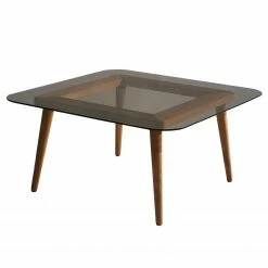 Loftscape Table basse Smola - Verre / Pin massif - Pin