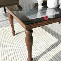 Ars Natura Table basse Tating - Verre / Noyer massif - Noir fumé / Noyer 20 Ars Natura Table basse Tating - Verre / Noyer massif - Noir fumé / Noyer -loftscape Boutique 1000333703 220302 030 DETAILS P000000001000333703