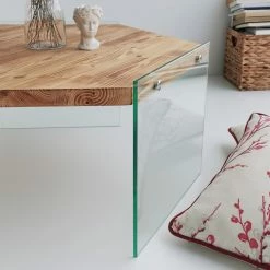 Loftscape Table basse Haditha - Verre / Pin massif 14 Loftscape Table basse Haditha - Verre / Pin massif -loftscape Boutique 1000333707 220302 030 DETAILS P000000001000333707