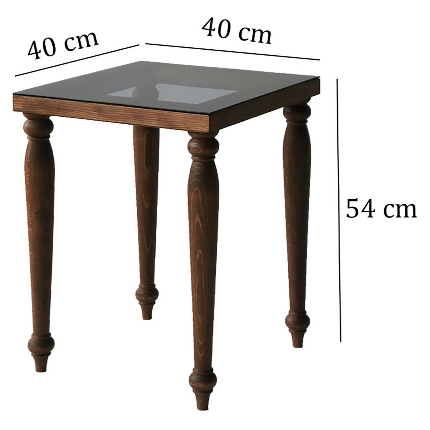 Ars Natura Bout de canapé Tating - Verre / Noyer massif - Noir fumé / Noyer 12 Ars Natura Bout de canapé Tating - Verre / Noyer massif - Noir fumé / Noyer – Image 10