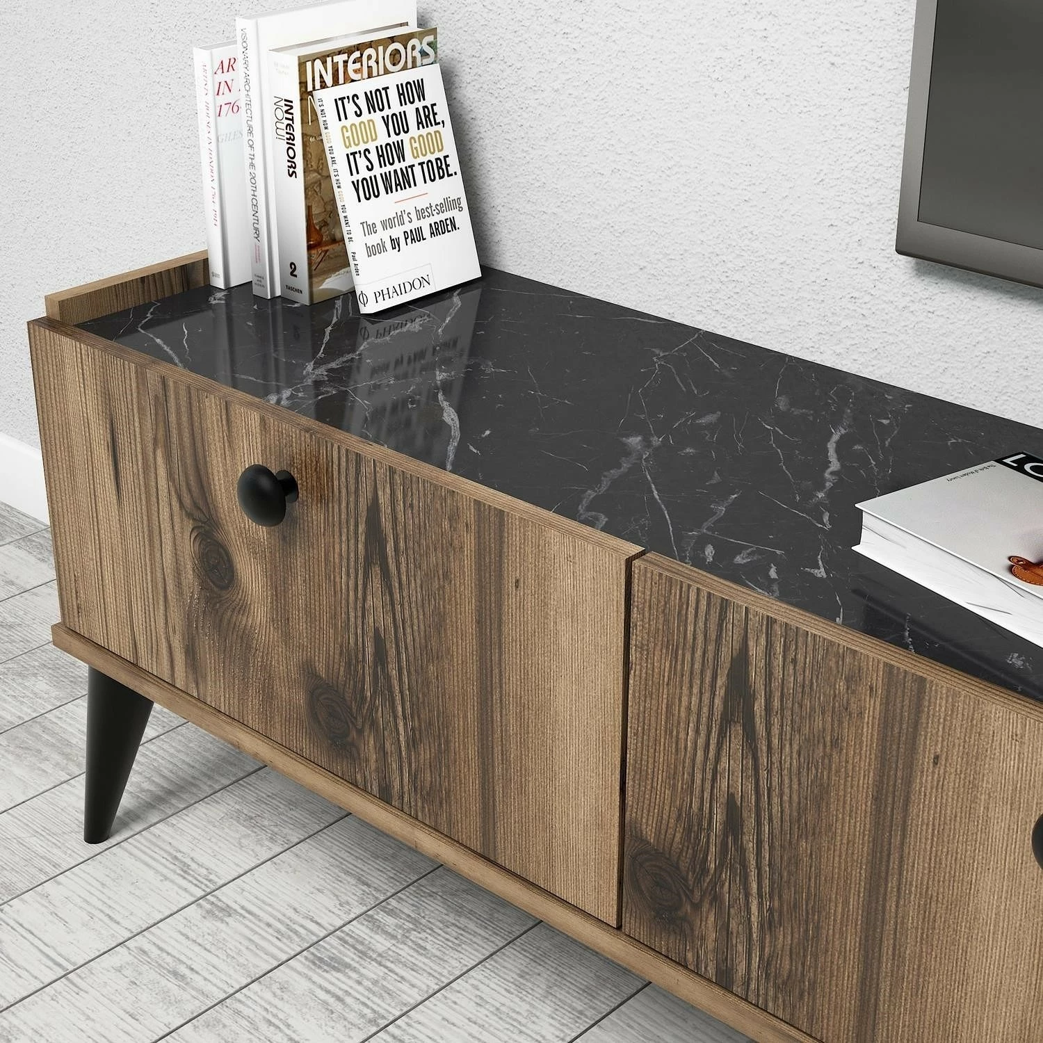 Red Living Meuble TV Korfu - Imitation noyer 7 Red Living Meuble TV Korfu - Imitation noyer – Image 5