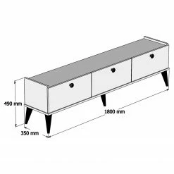 Red Living Meuble TV Korfu - Imitation noyer 13 Red Living Meuble TV Korfu - Imitation noyer -loftscape Boutique 1000333725 220302 500 SKETCH DETAILS P000000001000333725 sketch