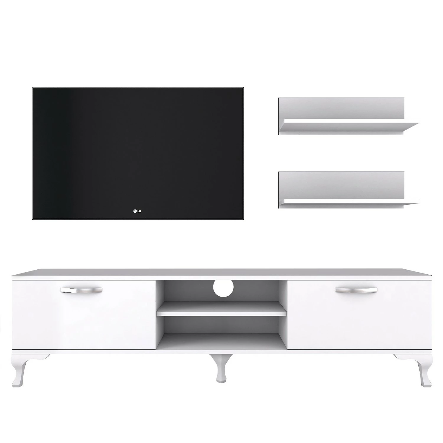 Loftscape Ensemble meubles TV Toivo (3 éléments) - Blanc 8 Loftscape Ensemble meubles TV Toivo (3 éléments) - Blanc – Image 6