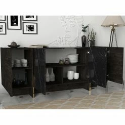 Loftscape Buffet Vidal - Imitation marbre noir / Doré -loftscape Boutique 1000333728 220302 022 MOOD DETAILS P000000001000333728 mood