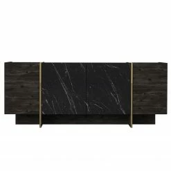 Loftscape Buffet Vidal - Imitation marbre noir / Doré -loftscape Boutique 1000333728 220302 030 DETAILS P000000001000333728