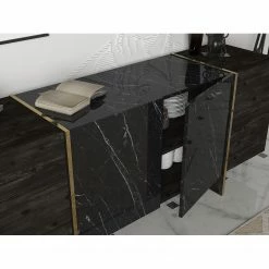 Loftscape Buffet Vidal - Imitation marbre noir / Doré -loftscape Boutique 1000333728 220302 032 DETAILS P000000001000333728