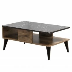 Red Living Table basse Korfu - Imitation noyer