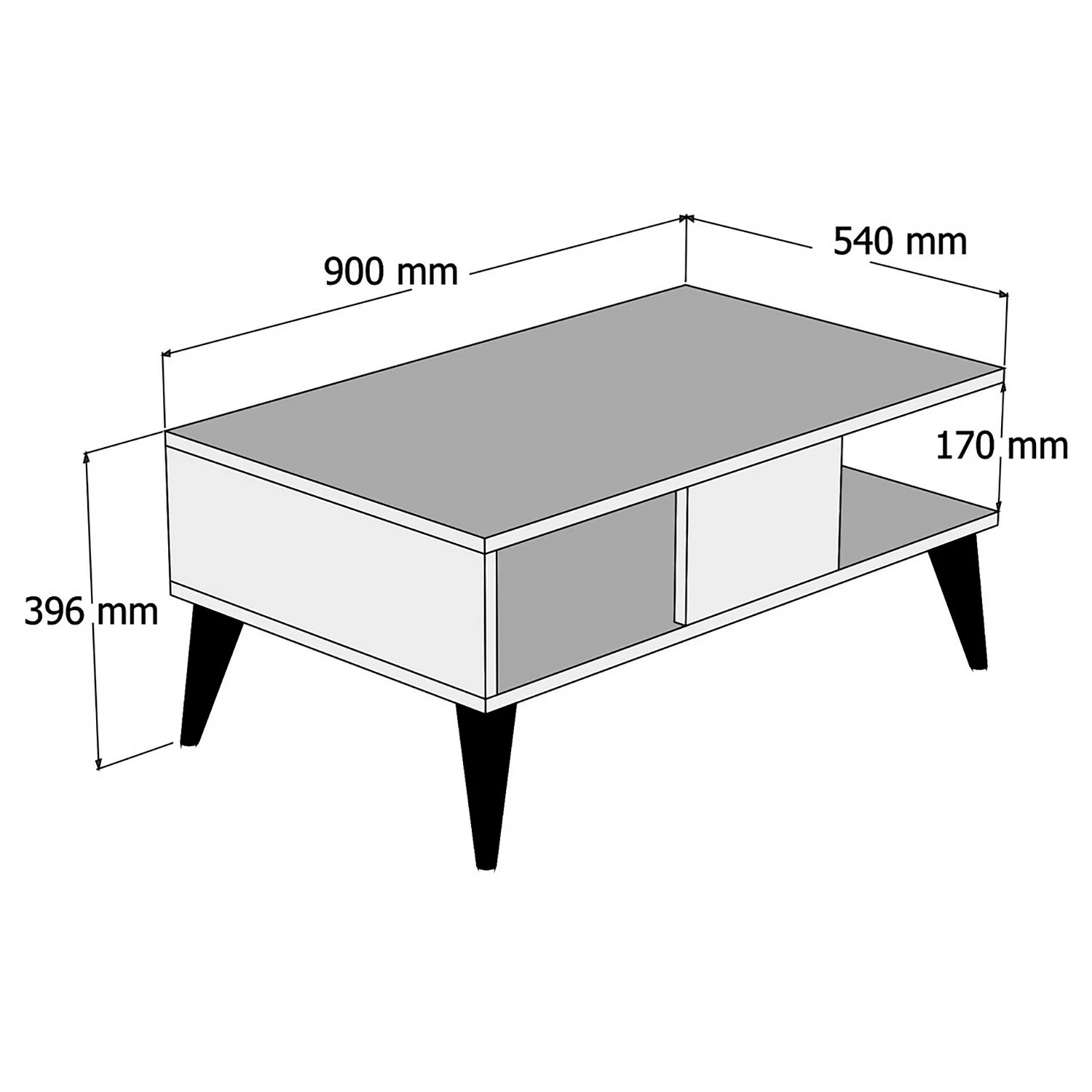 Red Living Table basse Korfu - Imitation noyer 7 Red Living Table basse Korfu - Imitation noyer – Image 5