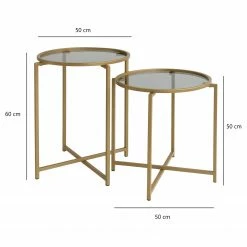 Loftscape Tables gigognes Guichen III (lot de 2) - Verre / Métal - Noir fumé / Doré 19 Loftscape Tables gigognes Guichen III (lot de 2) - Verre / Métal - Noir fumé / Doré -loftscape Boutique 1000333734 220302 500 SKETCH DETAILS P000000001000333734 sketch