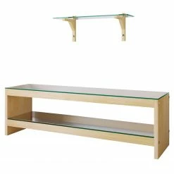 Loftscape Banc TV Mömbris - Verre / Chêne massif - Noir fumé / Chêne clair 12 Loftscape Banc TV Mömbris - Verre / Chêne massif - Noir fumé / Chêne clair -loftscape Boutique 1000333735 220317 030 DETAILS P000000001000333735