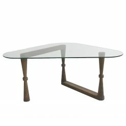 Loftscape Table basse Yoxford I - Verre / Noyer massif - Noyer