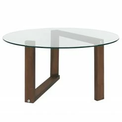 Loftscape Table basse Yoxford II - Verre / Noyer massif - Noyer